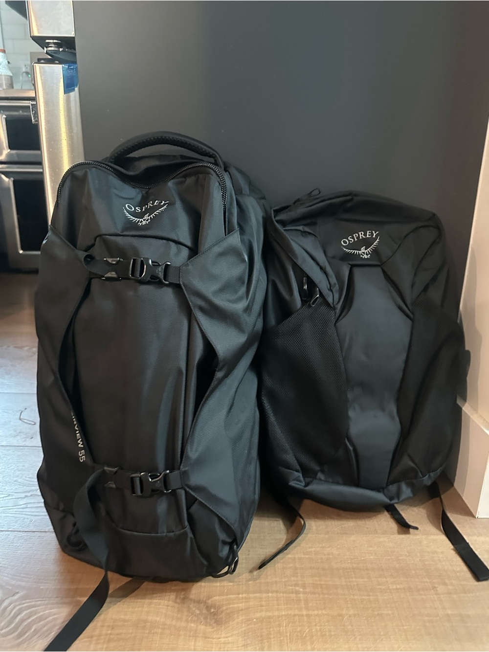 OSPREY Black Duo Backpack Set
